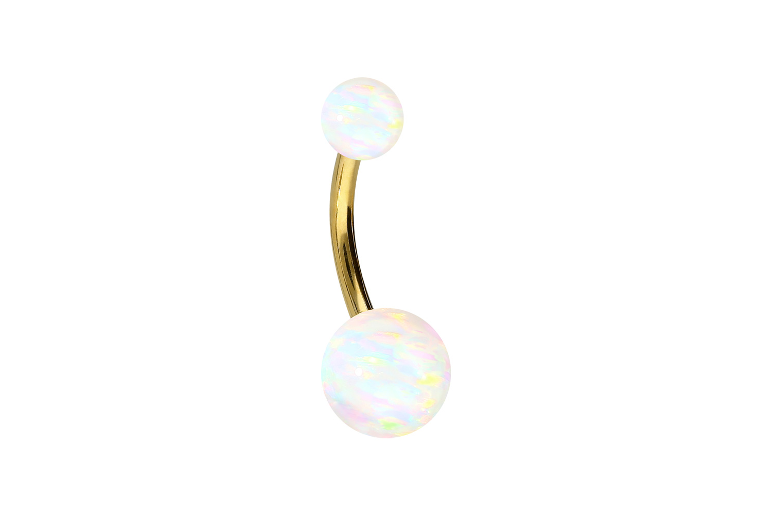 Chirurgenstahl Bananabell Piercing SYNTHETISCHE OPALE